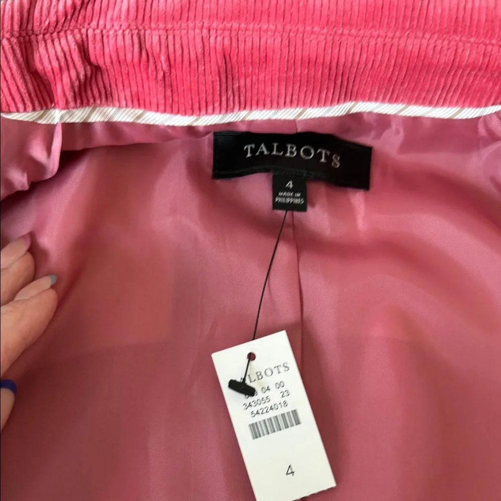 Talbots Dusty Rose Corduroy Blazer - Picture 3 of 4